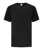Black t-shirt on a white background